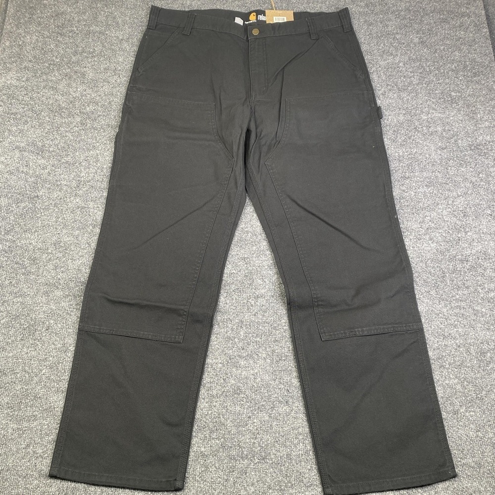 Carhartt Carpenter Pants Mens 40x32 Black Rugged Flex Duck Double Front Relaxed